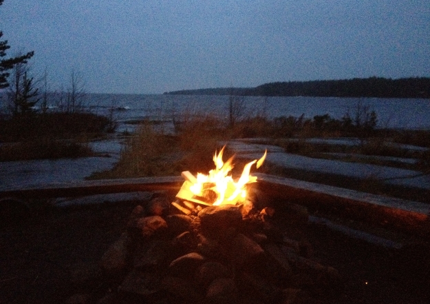 Campfire at the peninsula
